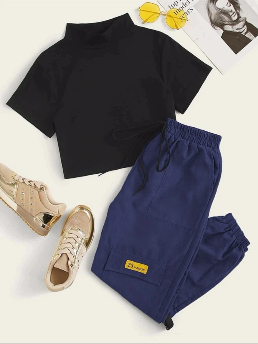 Drawstring Cargo Joggers